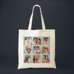 Create Your Own Round Corners 9 Photo Collage Tote Bag<br><div class="desc">Create your own, Rounded Corners 9 Photo Collage for Christmas, Birthdays, Weddings, Anniversaries, Graduations, Father's Day, Mother's Day or any other Special Occasion, with our easy-to-use design tool. Add your favourite photos of friends, family, vacations, hobbies and pets and you'll have a stunning, one-of-a-kind photo collage. Our custom photo collage...</div>