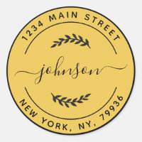 Create Your Own Round Gold and Black Sticker