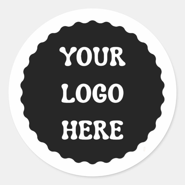 Create Your Own Round Logo Classic Round Sticker (Front)