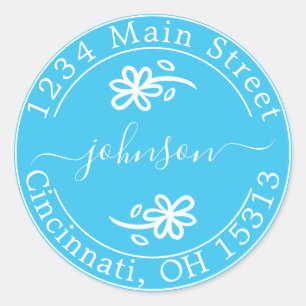 Create Your Own Round Return Address Classic Round Classic Round Sticker
