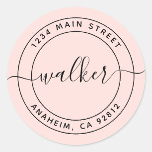 Create Your Own Round Return Address Classic Round Classic Round Sticker