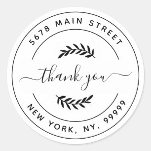 Create Your Own Round Return Address Classic Round Classic Round Sticker