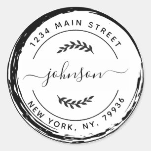 Create Your Own Round Return Address Classic Round Classic Round Sticker