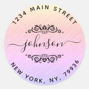 Create Your Own Round Return Address Classic Round Sticker
