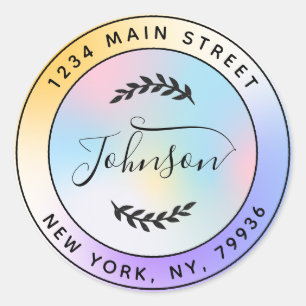 Create Your Own Round Return Address Classic Round Sticker