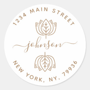 Create Your Own Round Return Address Classic Round Sticker