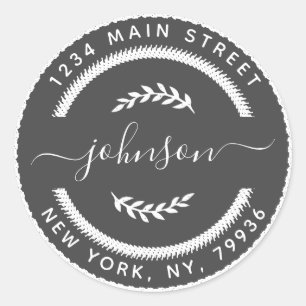Create Your Own Round Return Address Classic Round Sticker