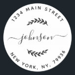 Create Your Own Round Return Address Classic Round Sticker<br><div class="desc">Create Your Own Round Return Address</div>