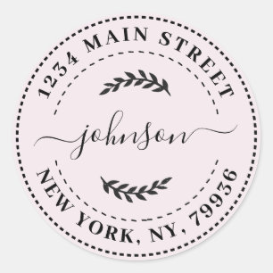 Create Your Own Round Return Address Classic Round Sticker