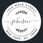 Create Your Own Round Return Address Classic Round Sticker<br><div class="desc">Create Your Own Round Return Address</div>