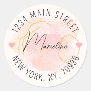 Create Your Own Round Return Address Classic Round Sticker