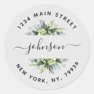 Create Your Own Round Return Address Classic Round Sticker