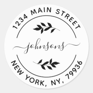 Create Your Own Round Return Address Classic Round Sticker