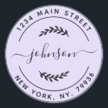 Create Your Own Round Return Address Classic Round Sticker<br><div class="desc">Create Your Own Round Return Address</div>
