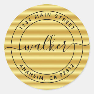 Create Your Own Round Return Address Classic Round Sticker