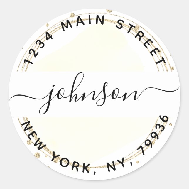 Create Your Own Round Return Address Classic Round Sticker (Front)