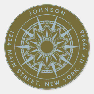 Create Your Own Round Return Address Classic Round Sticker