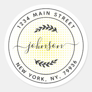 Create Your Own Round Return Address Classic Round Sticker