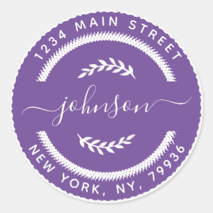 Create Your Own Round Return Address Classic Round Sticker