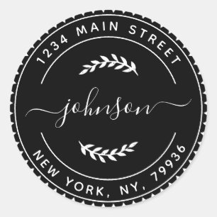 Create Your Own Round Return Address Classic Round Sticker