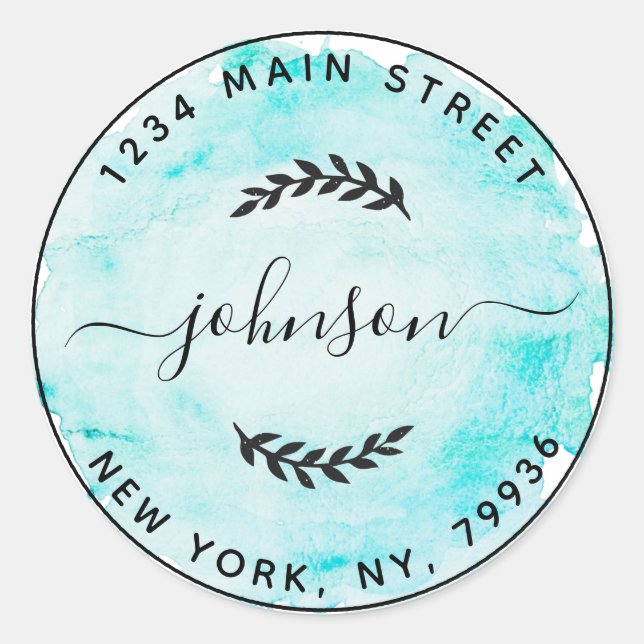 Create Your Own Round Return Address Classic Round Sticker (Front)