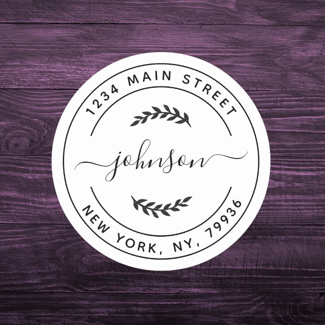 Create Your Own Round Return Address Classic Round Sticker (Creator Uploaded)