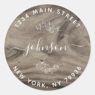 Create Your Own Round Return Address Classic Round Sticker