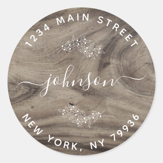 Create Your Own Round Return Address Classic Round Sticker (Front)