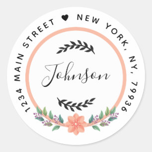 Create Your Own Round Return Address Classic Round Sticker