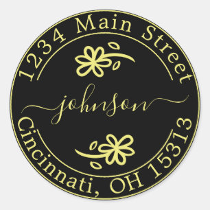 Create Your Own Round Return Address Classic Round Sticker