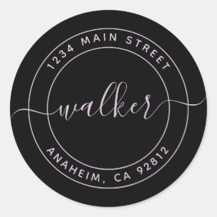 Create Your Own Round Return Address Classic Round Sticker