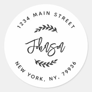 Create Your Own Round Return Address Classic Round Sticker