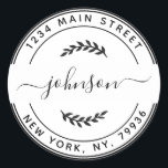 Create Your Own Round Return Address Classic Round Sticker<br><div class="desc">Create Your Own Round Return Address</div>