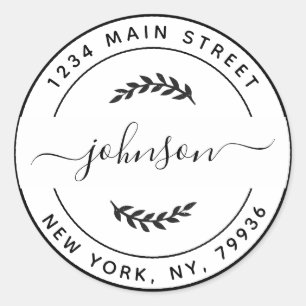Create Your Own Round Return Address Classic Round Sticker