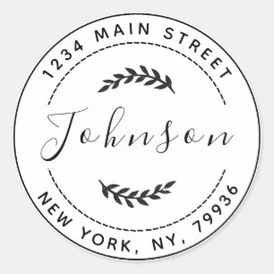 Create Your Own Round Return Address Classic Round Sticker