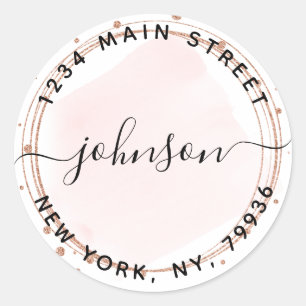 Create Your Own Round Return Address Classic Round Sticker