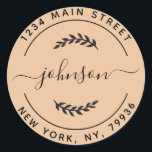 Create Your Own Round Return Address Classic Round Sticker<br><div class="desc">Create Your Own Round Return Address</div>
