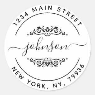Create Your Own Round Return Address Classic Round Sticker