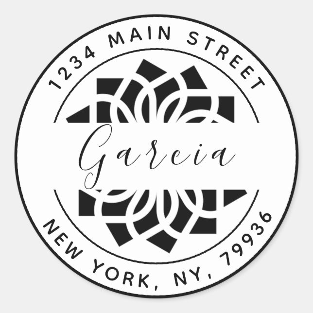 Create Your Own Round Return Address Classic Round Sticker (Front)