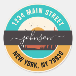 Create Your Own Round Return Address Classic Round Sticker