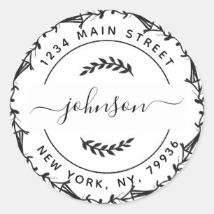 Create Your Own Round Return Address Classic Round Sticker