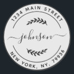 Create Your Own Round Return Address Ivory Classic Round Sticker<br><div class="desc">Create Your Own Round Return Address</div>