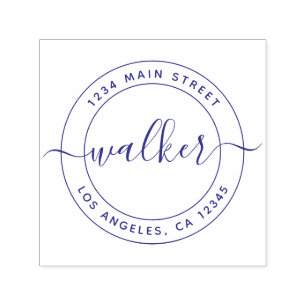 Create Your Own Round Return Address Self-inking S Stamp