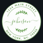 Create Your Own Round Return Address  Spring Green Classic Round Sticker<br><div class="desc">Create Your Own Round Return Address  Spring Green Classic Round Sticker</div>