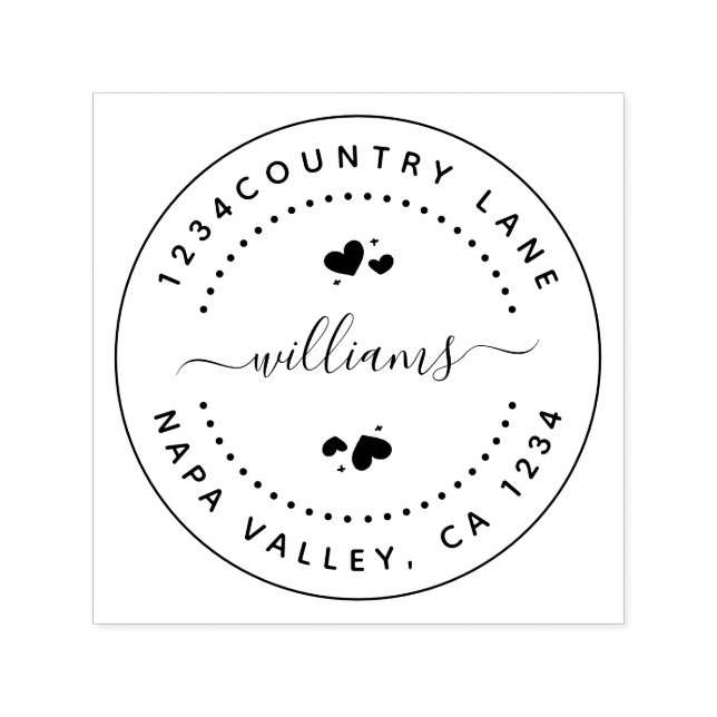 Create Your Own Round Return Self-inking Stamp (Design)