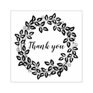 Create your own round wedding Thanks to rubber Rubber Stamp