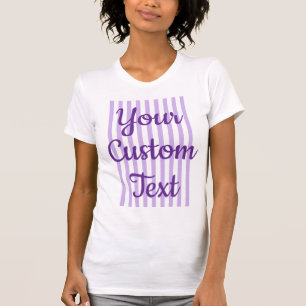 Create Your Own Royal Purple Typography Stripe T-Shirt