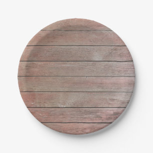 Create Your Own Rustic Barn Wood Birthday Paper Plate