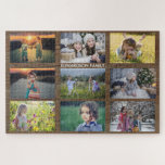 Create your own rustic family photo collage jigsaw puzzle<br><div class="desc">Make your own most beautiful family photo collage puzzle.
Family name,  custom photo collage jigsaw puzzle
You can personalise it and add your most beautiful photos. Great fun !</div>