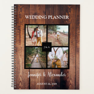 Create your own rustic photo collage wedding planner